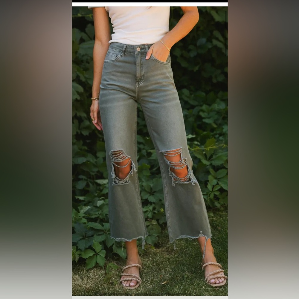 Bohme distressed cropped jeans